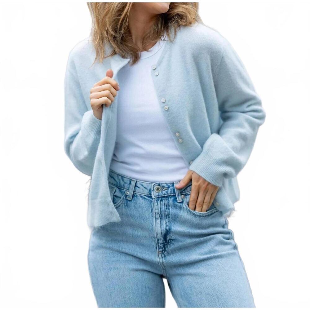 NEW PART TWO ninell cardigan in visa blue